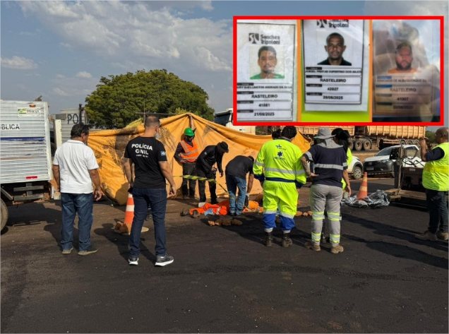 Operários que morreram esmagados por rolo compressor foram contratados por empresa há 20 dias