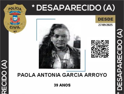 Boliviana desaparece em Cuiabá durante viagem para Primavera do Leste