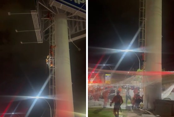 Após 14 horas, homem é resgatado de caixa d’água em supermercado de VG