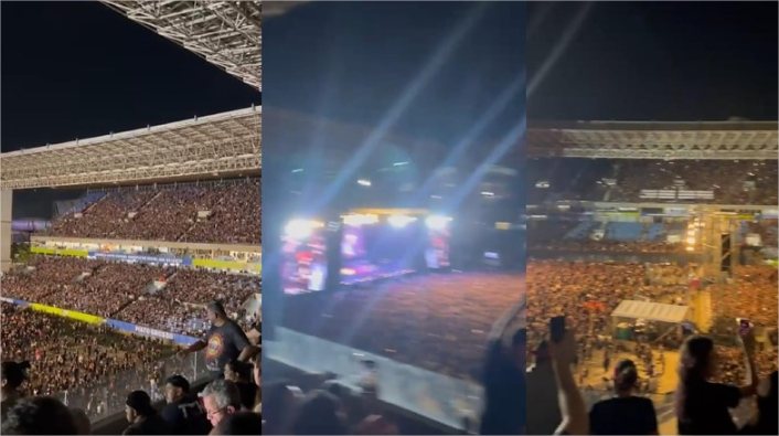 Público hostiliza Lula ir tomar durante intervalo do show do Guns