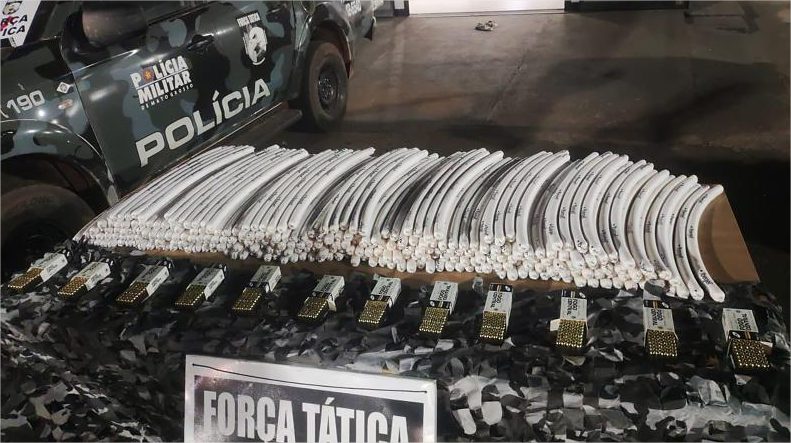 Polícia Militar prende homem em flagrante com explosivos, munições e drogas em cidade de MT
