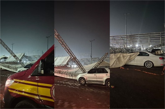 Veja como ficou arquibancada que caiu durante treino da stock car no autódromo de Cuiabá; vídeo