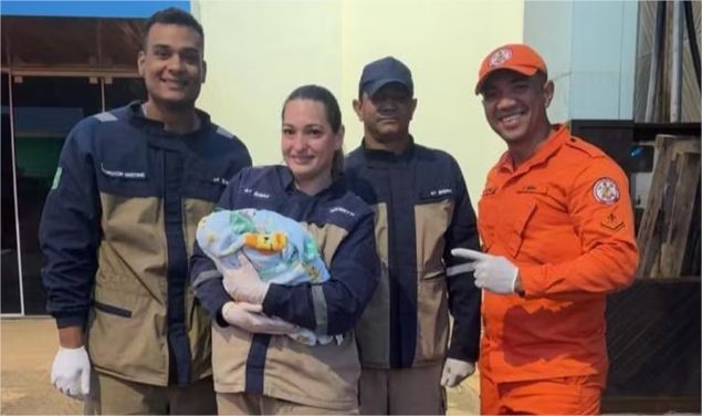 Bebê nasce dentro de viatura dos bombeiros às margens de rodovia de MT