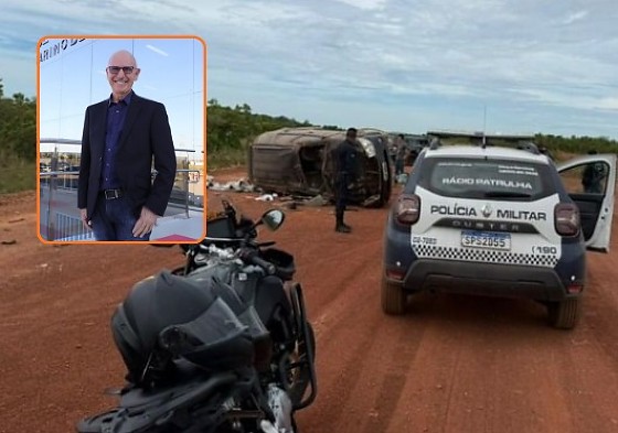 Empresário escapa de sequestro em Várzea Grande após capotar carro e fingir estar morto