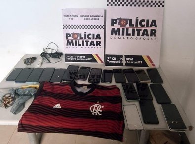 PM prende suspeito de furtos em série por arrastão em lojas em MT