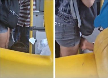 Idoso é flagrado passando mão em passageiras em Cuiabá; vídeo