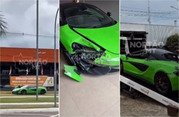 McLaren de R$ 2 milhões bate em Fiat e rende piadas em MT