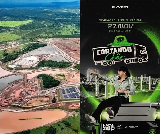 Show de Natanzinho Lima no Parque Novo Mato Grosso pode ter chuva e granizo