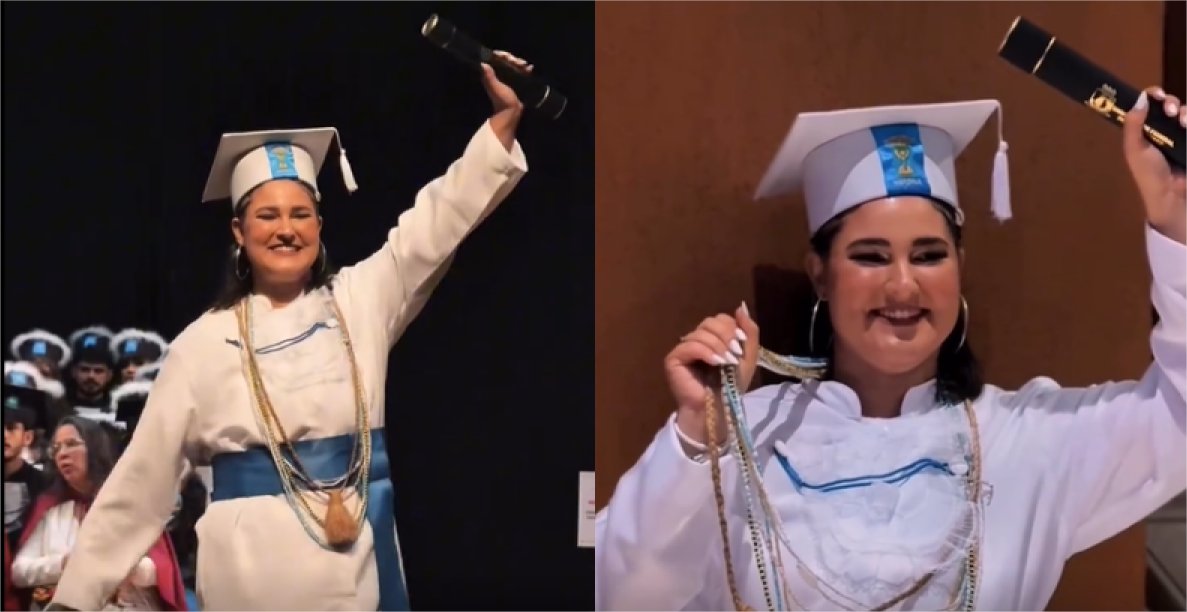 Universitária faz história ao se formar com beca branca em MT