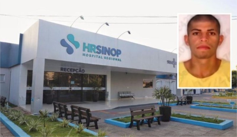 Detento do ‘Ferrugem’ foge por janela de banheiro de hospital em Sinop