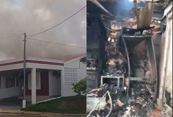 Veja vídeos: Incêndio destrói casa e atinge outras duas em condomínio no Jardim Imperial, em Cuiabá
