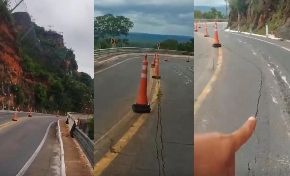 Vídeo expõe rachaduras e reacende alerta no Portão do Inferno
