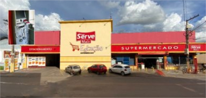 Ladrões invadem mercado e explodem caixa eletrônico em VG