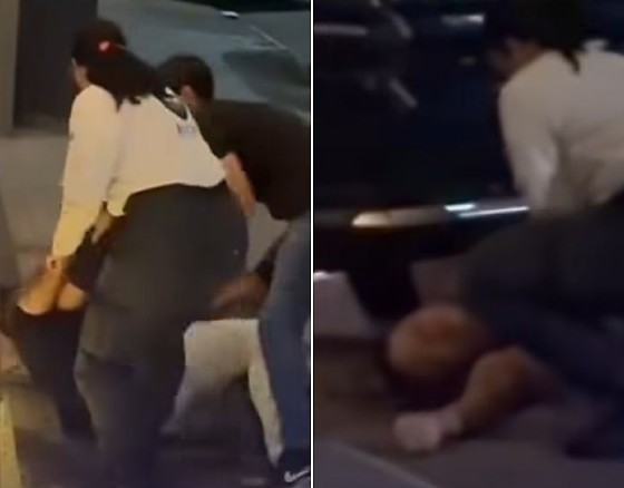 Mulher tenta separar briga entre machões e acaba levando voadora em MT