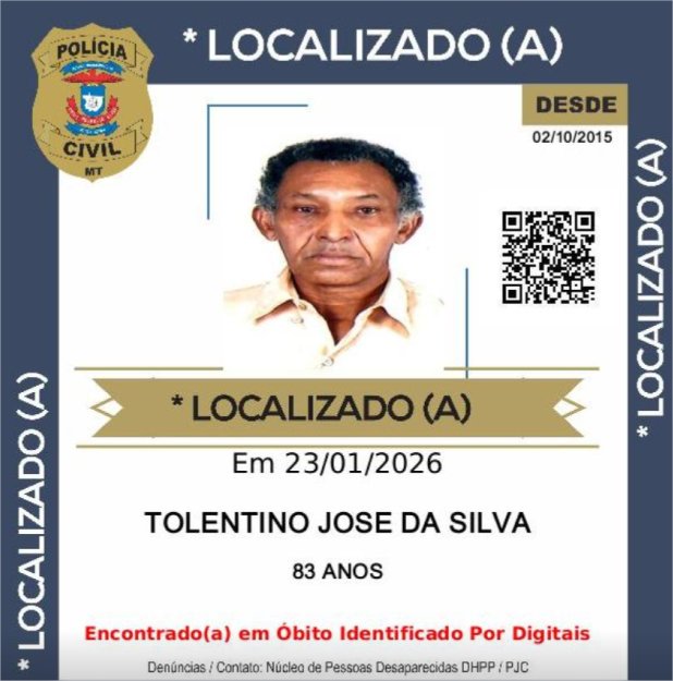 Idoso atropelado é identificado 10 anos depois pelas digitais