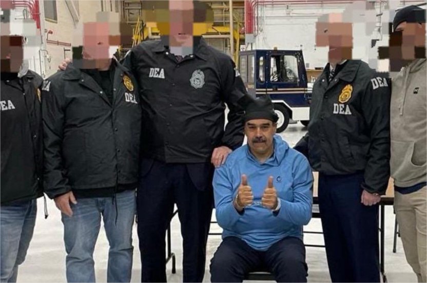 Casa Branca publica imagens de Maduro sendo levado à prisão nos EUA; veja vídeo