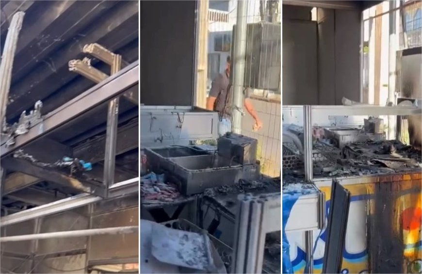 Fogo destrói pastelaria e causa prejuízo de R$ 15 mil em Cuiabá
