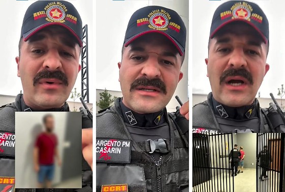 Sargento da PM se revolta ao prender homem com 15 passagens por violência doméstica em MT