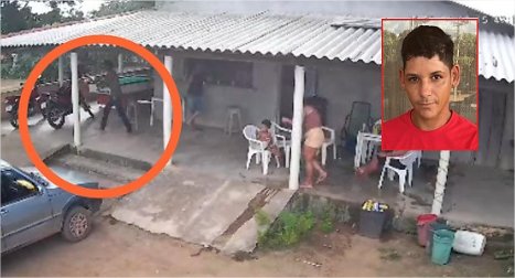 Câmera registra assassinato de vigia em bar no interior de MT