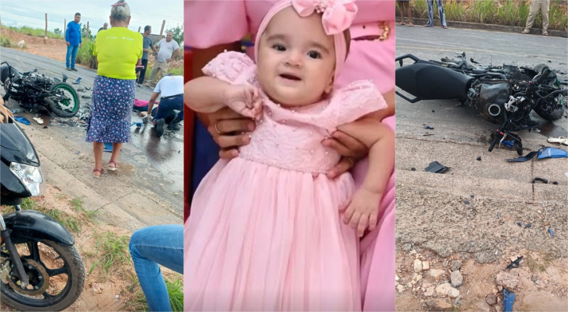 Criança de três anos morre em batida entre moto e caminhão