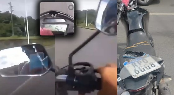 Homem morre ao perder controle da moto enquanto filmava trajeto (imagens fortes)