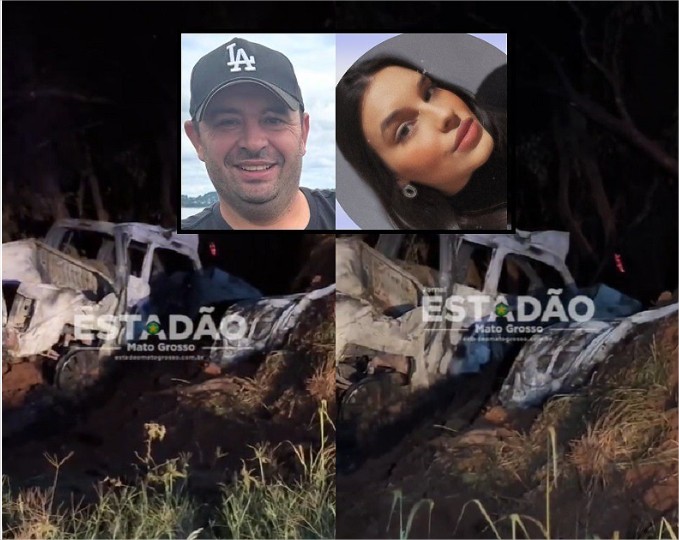 Casal morre carbonizado dentro de Amarok em estrada de MT