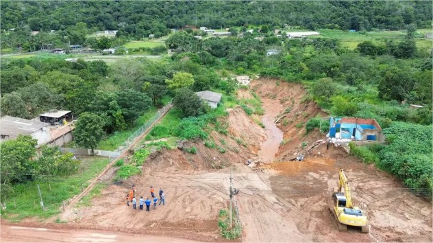 Distrito de MT tem risco de deslizamento de terra por causa das fortes chuvas