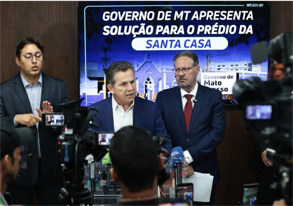 Mauro Mendes anuncia proposta de R$ 25 milhões para comprar a Santa Casa