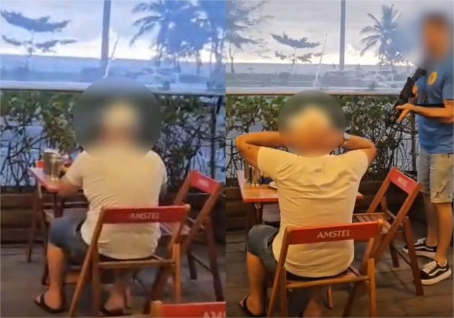 Vídeo: Braço direito de líder de facção de MT é preso em bar do Rio de Janeiro