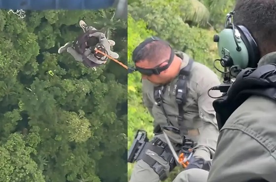 Jovem perdido em mata fechada é resgatado em terra indígena por helicóptero; veja vídeo
