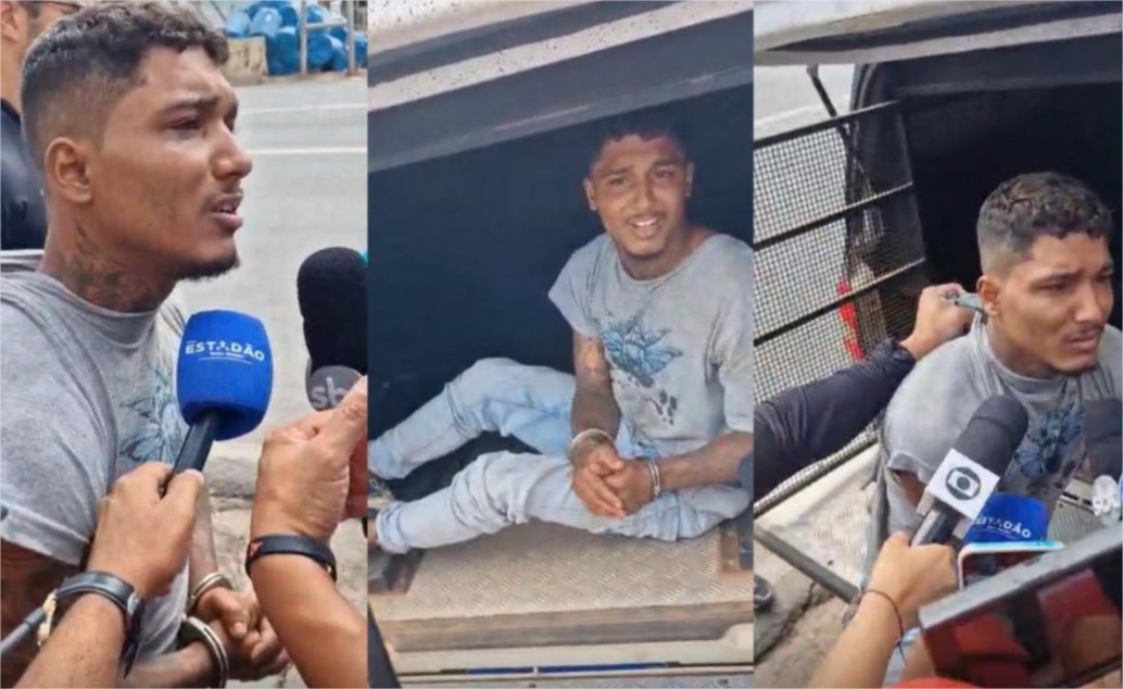 Suspeito de matar irmã nega crime e chora ao sair da delegacia