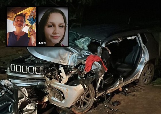 Mãe e filha morrem em batida de carro contra carreta; vice-prefeito fica preso às ferragens