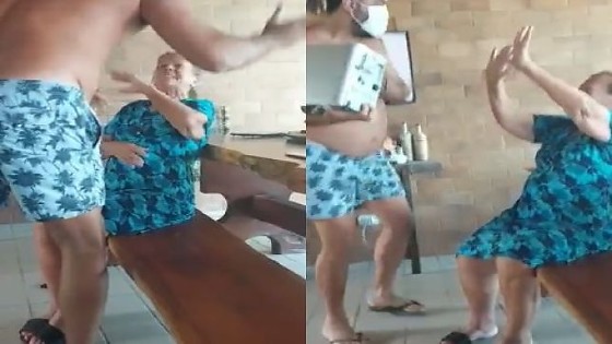 Filho é flagrado agredindo violentamente a própria mãe idosa em condomínio; veja vídeo