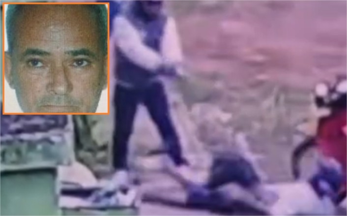 Veja momento em que idoso é executado a tiros por venezuelano do CV na porta de casa; vídeo