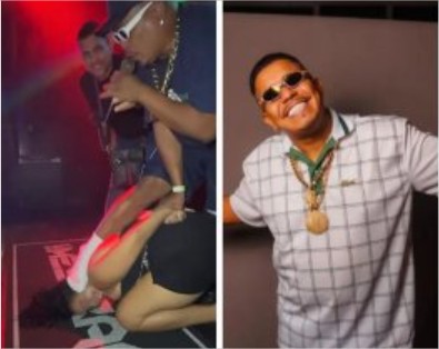 Vídeo mostra ‘MC do CV’ simulando agressão a mulher no palco em Cuiabá