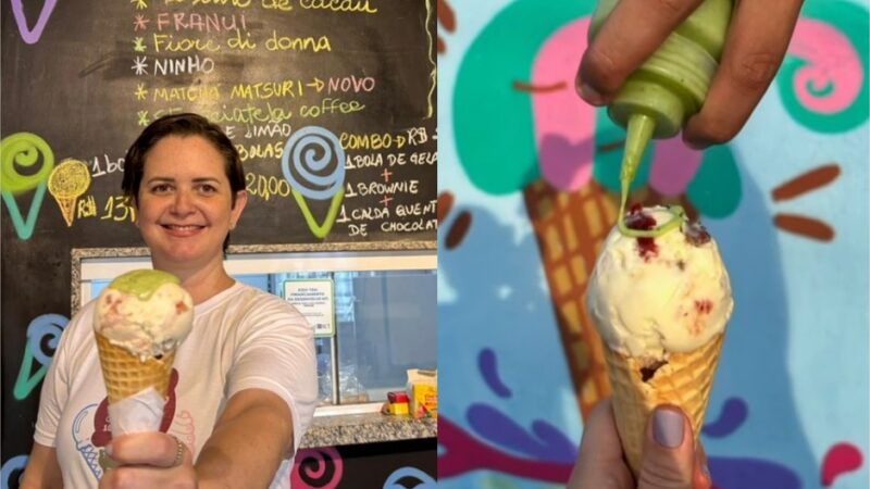 Casal do CPA cria sorvete de baguncinha e vende mais de 30 litros por dia