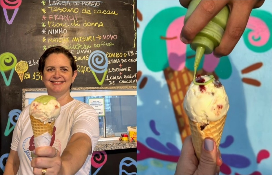 Casal do CPA cria sorvete de baguncinha e vende mais de 30 litros por dia