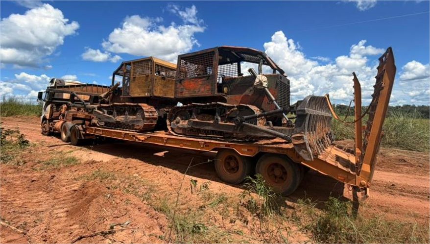 Sema apreende 3 tratores durante fiscalização ambiental em Mato Grosso